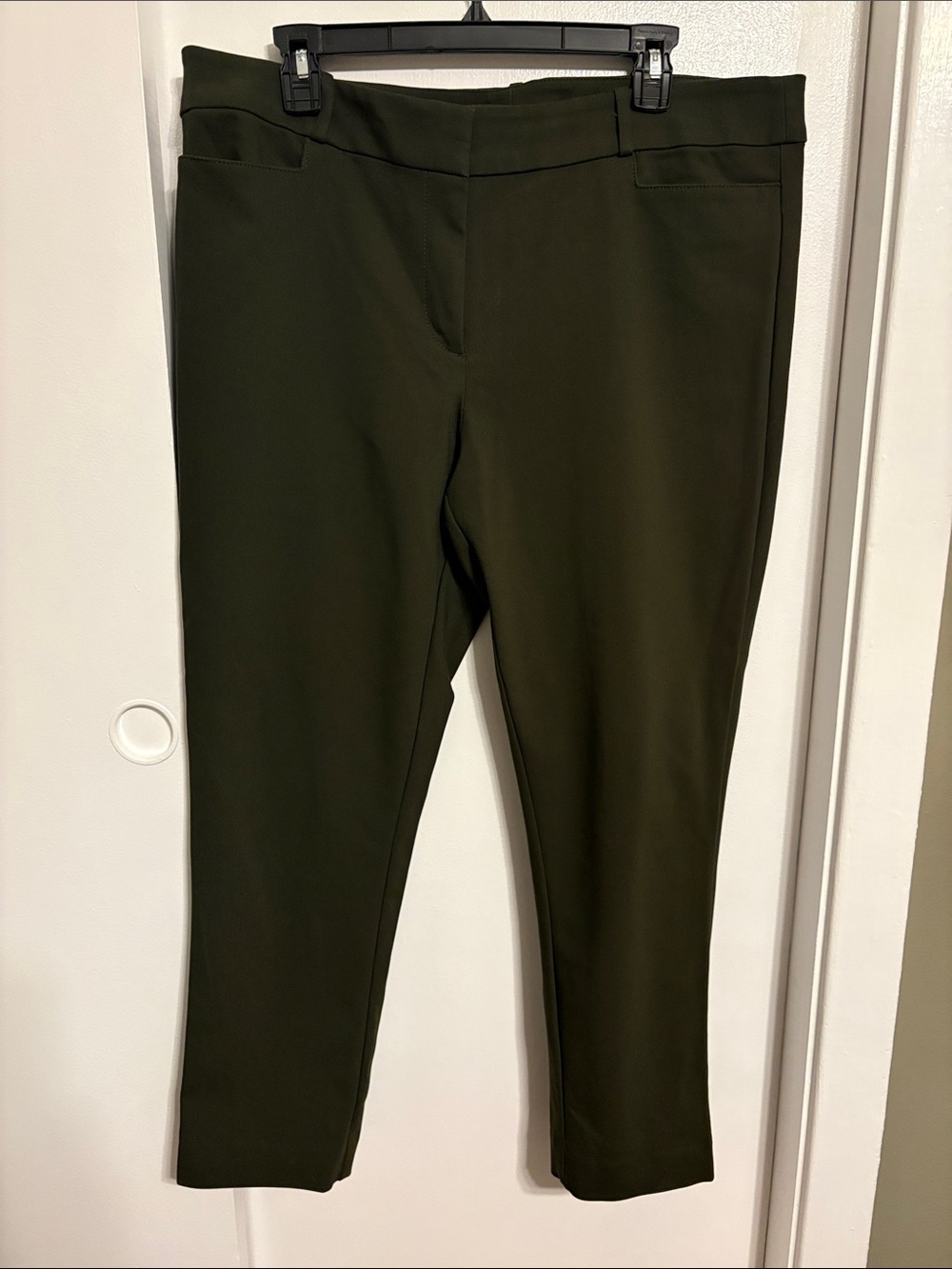 LOFT Dark Olive Ankle Ponte Pants